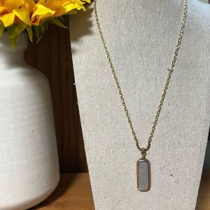 New Studio Barse Gold Necklace With Rectangle Pendant #BJNK